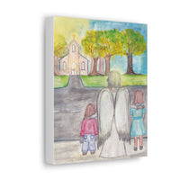 Angel Escorting Children to Church