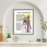 Holy Family Prayer Print