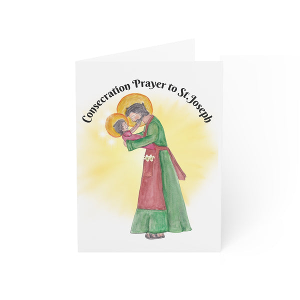 Catholic Greeting Cards: St. Joseph Consecration Prayer Card-Baptism or Confirmation Card