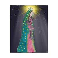Our Lady of Guadalupe (Night Sky) Bless This Home Satin Poster | Spiritual Wall Art, Religious Decor, Christian Gift, Home Blessing, Faith-Inspired Decoration