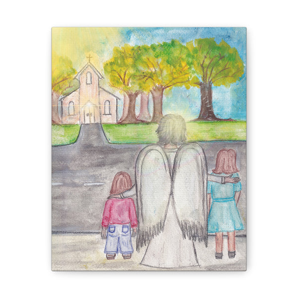 Angel Escorting Children to Church