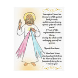 Divine Mercy 3 o' Clock Prayer Satin Poster | Spiritual Wall Art, Religious Decor, Christian Gift, Home Blessing, Faith-Inspired Decoration
