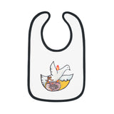 Baby Contrast Trim Jersey Bib