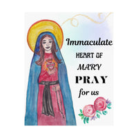 Immaculate Heart of Mary Bless This Home Satin Poster | Spiritual Wall Art, Religious Decor, Christian Gift, Home Blessing, Faith-Inspired Decoration