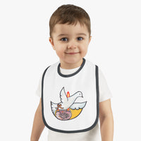 Baby Contrast Trim Jersey Bib
