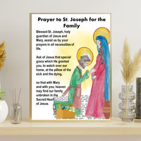 Prayer to St.Joseph for the Family Print