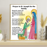 Prayer to St.Joseph for the Family Print