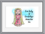 Our Lady of Guadalupe-Catholic Baby Nursery Decor-Wall Art for Baby Room Watercolor Print